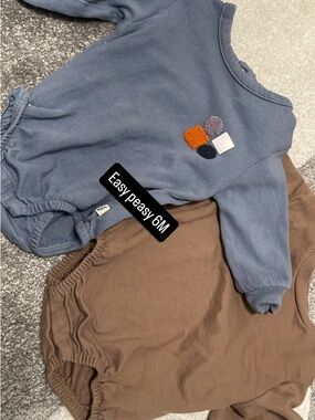 Easy Peasy Long-Sleeve Baby Bodysuits - 6M